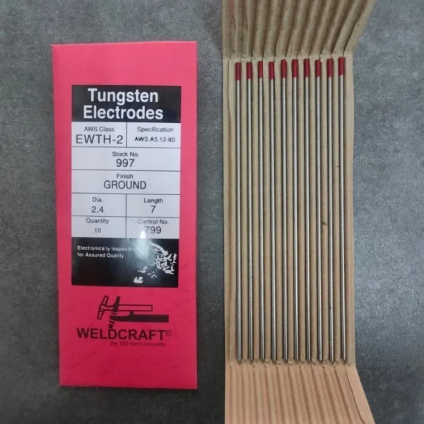 JARUM LAS ARGON TUNGSTEN ELECTRODE 1.6MM 2.4MM 3.2MM WELDCRAFT 10 PCS