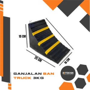 RUBBER WHEEL CHOCK KARET GANJALAN BAN TRUCK BODY BESAR 1KG 3KG 6KG 9KG